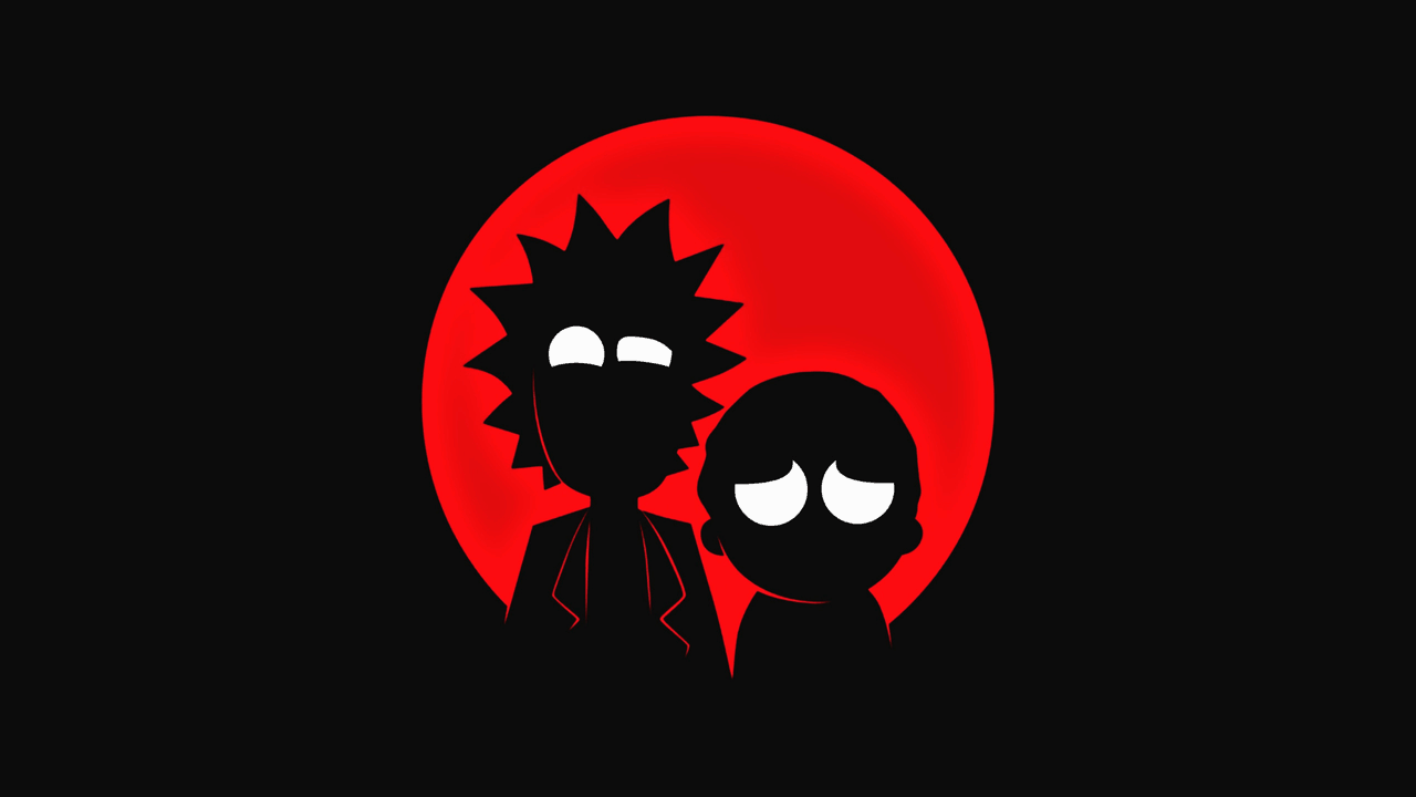 Ricky and Morty silhouette